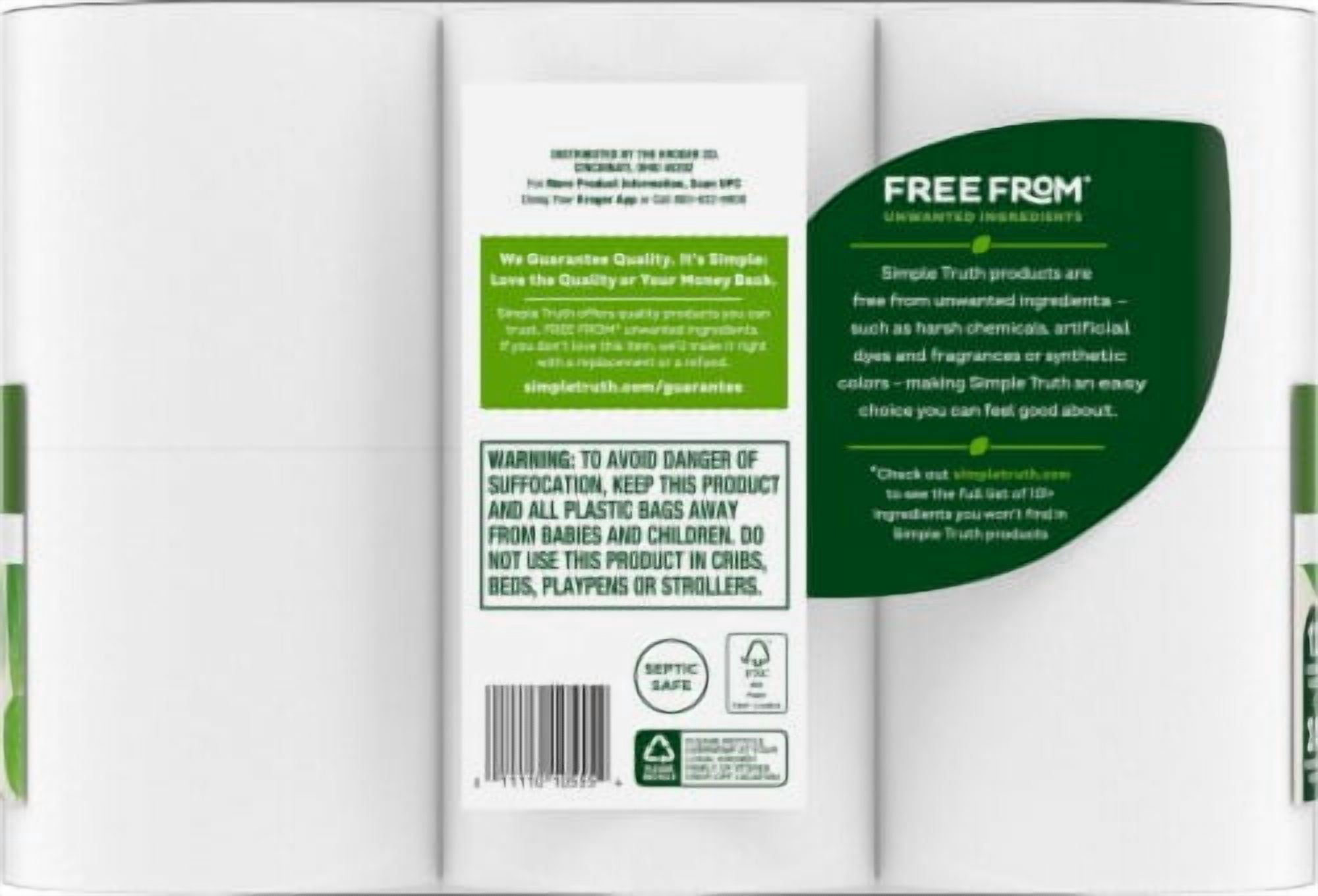 Simple Truth Toilet Paper 100% Recycled Double Roll 12 rolls