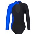 thumbnail image 2 of Zaldita Kids Girls Long Sleeve Dance Gymnastics Leotard Rhinestone Figure Ice Skating Bodysuit Competition Costume Royal Blue 12, 2 of 3