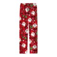 thumbnail image 5 of CONZONE Christmas Men's Pajamas Pants Xmas Santa Claus Graphic Pjs Pants for Men Wide Leg Elastic Waist Drawstring Soft Sleepwear Bottoms Cozy Fall Winter Homewear Loungewear, 5 of 5