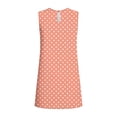 thumbnail image 7 of Kvture Womens Summer Casual Tank Dress Sleeveless Crew Neck T Shirt Sundress Flowy Tiered Swing Mini Beach Vacation Dresses Orange, 7 of 7
