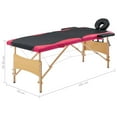 thumbnail image 2 of vidaXL Massage Table Foldable Massage Bed Salon Therapy Table 2 Zones Wood, 2 of 8