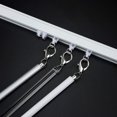 thumbnail image 2 of Barras de cortina blancas con varilla de metal a presión para ojales de 1/2 pulgada de ancho aluminio blanco 40 pulgadas, 2 of 5