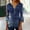 A162 Blue ➤➤ Ladies Tops And Blouses 3/4 Sleeve, variant on Xdegoge Women Shirts Womens Tops 3/4 Length Sleeves V Neck Button Down T Shirts Going Out Business Casual Outfits Summer Fashion Tops 2025 Soft Comfy Basic Tees Todays Daily