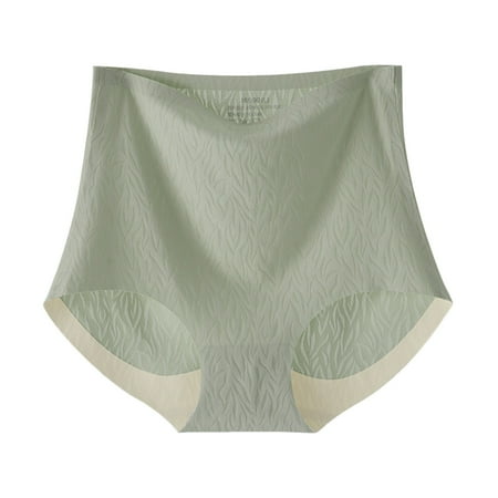 Riforla Panties for Women Women s High Waist Non Silk Crotch Bactericidal Women s Lightweight Pants Womens Briefs Underwear Green XL