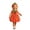 Orange5, variant on Toddler Girls Pumpkin Sleeveless Bubble Dress, Jack-o'-Lantern Face Outfit With Matching Leaf Headband Soft Halloween for Party Cosplay Photo Wear(Orange,5-6 Years)