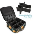 thumbnail image 4 of FORMRS Travel Makeup Bag Large Capacity Train Case Cosmetic Organizer with Adjustable Dividers, Green Oranges, 4 of 8
