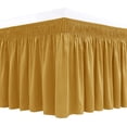 thumbnail image 1 of Faldón de cama Biscaynebay Full XL de 38 cm, dorado, resistente a las arrugas, 1 of 9