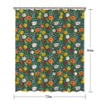 thumbnail image 5 of Pioneer Flower Floral Print Pattern Shower Curtain 72"x84", Bathroom Decorative Shower Curtain Set with 12 Hooks, Waterproof Washable, 5 of 6