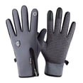thumbnail image 1 of Guantes deportivos de invierno para ciclismo al aire libre, senderismo y pantalla táctil, cálidos para otoño y otoño. XL Gris K146, 1 of 9