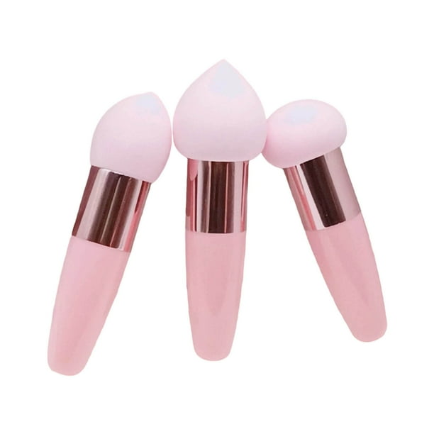 Brochas de maquillaje, esponja de maquillaje en formato lápiz, para uso en seco y húmedo. Herramientas de belleza cosméticas. Esponja de maquillaje portátil para aplicar corrector.