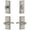Satin Nickel, variant on Grandeur 827346 Carre Solid Brass Left Handed Single Cylinder Keyed Entry Leverset And