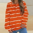 thumbnail image 2 of Annhoo Womens Striped Oversized Sweatshirt Button Front Long Sleeve Tops Ladies Fall Casual Comfy Pullovers, 2 of 5