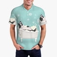 thumbnail image 5 of Wukai French Bulldog Taking a Bath Men’s Polo Shirts,Quick-Dry Athletic Shirt,Classic Fit Shirts-, 5 of 8