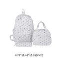 thumbnail image 2 of Polka Dot Bow Backpack Set, Water Resistant Bookbag with Lunch Box and Pencil Case, Nylon Laptop Backpack for Outdoor, Yellow, 2 of 10