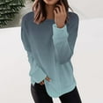 thumbnail image 5 of FNFHFY Womens Crewneck Sweatshirt Casual Gradient Sweatshirts Side Split Long Sleeve Pullover Shirt Tie Dry Tunic Tops, 5 of 5