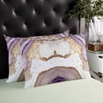 thumbnail image 4 of Marble Purple Throw Pillow Cover,Abstract Luxury Golden Watercolor Art Rectangle Decorative Pillow Case Protector Soft Cushion Cover Lumbar Pillowcase for Couch Sofa Bedroom Car Chair Decor 20x30 In, 4 of 8