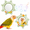 green, variant on Bird Toys for Cage,Bird Mirror Toys with HD Mirror & Spinner Rattle