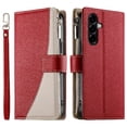 thumbnail image 1 of Funda cartera GANGXUN para Samsung Galaxy A56 , cuero PU con tarjetero, cremallera, correa de mano, soporte y protección 467°, 1 of 6