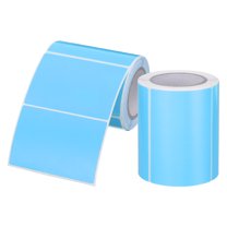 Rectangle Sticker Self-Adhesive Color Coding Labels Thermal Transfer Label Roll for Office Inventory Organize Name Tag Light Blue