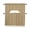 Brown, variant on Beige Tan Kitchen Curtains Set for Windows 3 Piece Cafe Curtains 36 Inch Length Swag Curtains Valances and Tier Set Farmhouse Striped Modern Artwork Drapes for Bedroom Bathroom Living Room