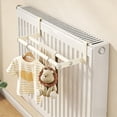 thumbnail image 3 of Towel Rail Radiator Towel Rail Heating No Drilling 2 Bars Rustproof Towel Rail 28/38/48/58 Cm White Radiator Shelf Hanging For Radiator, 3 of 3