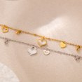 thumbnail image 5 of SKQIT Fashion 18K Gold Plated Stainless Steel Heart Charm Chain Bracelet Adjustable Link Bracelet for Women, 5 of 8