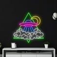 thumbnail image 5 of Handmadetneonsign UFO Cloud Moon Neon Sign, UFO Cloud Moon Neon Led Art Decor, UFO Cloud Wall Decor, 5 of 5