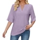 thumbnail image 2 of KIHOUT Blusa de manga corta con cuello redondo y estampado de moda de verano para mujer, camisetas divertidas, blusas para mujer, liquidación, 2 of 5