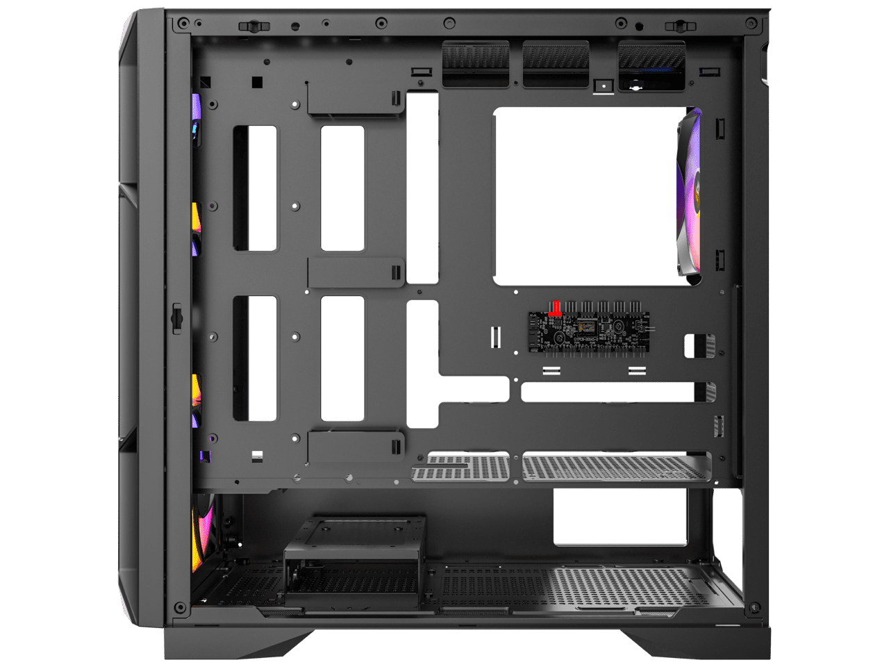 Antec Flux Rear Tempered Glass ATX Mid Tower APC Case, 5 PWM Fans Included