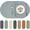 Cloud Gray, variant on PROMATTOO Woven Embossed Placemats Set of 6,Heat Resistant,Faux Leather Dining Table Mat,Golden Beige