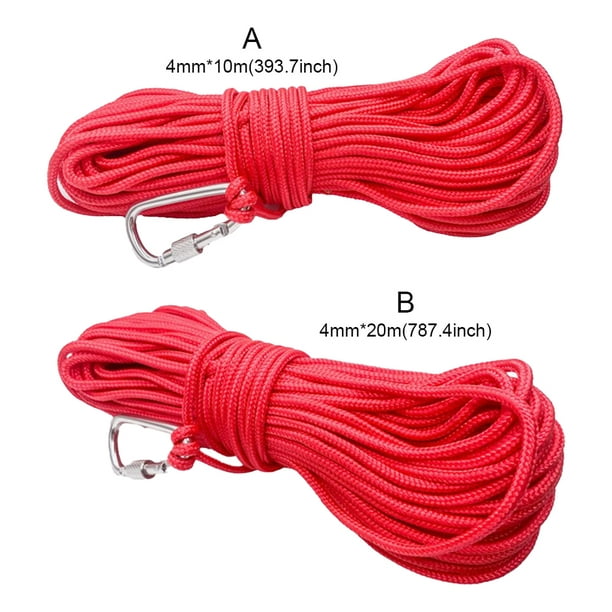 Fishing Braided Line Rope Portable Multi-functional Outdoor Waterproof  Safety Lock Clothesline Underwater Jigging Ropes String 4mmx10m 