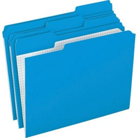 Pendaflex 1/3 Tab Cut Letter Recycled Top Tab File Folder (R15213Blu)