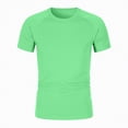 thumbnail image 4 of NIEWTR Baby Toddler Solid Color Short Sleeve T-Shirts for Boys Boys Summer Basic Cotton Crewneck Tee Shirt Tops（Green,3-4 Years), 4 of 7