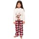 thumbnail image 2 of Familia Adulto Niños Bebé Pijamas navideños a juego Trajes de ropa de dormir navideña (Niño 4-5), 2 of 2