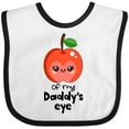 thumbnail image 3 of Inktastic Apple of My Daddy's Eye Cute Red Apple Boys or Girls Baby Bib, 3 of 4