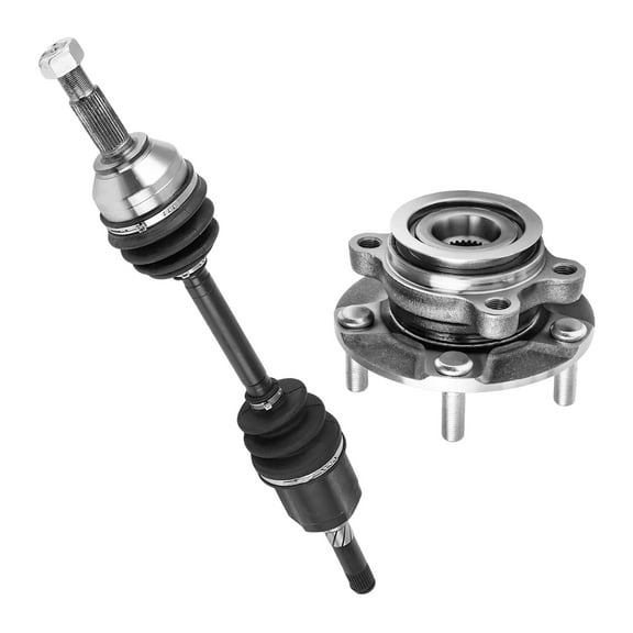 AutoShack Front Left CV Axle Shaft Wheel Hub Bearing Assembly | Replacement for 2008-2013 Nissan Rogue 2014-2015 Nissan Rogue Select | 2-PC