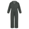 thumbnail image 2 of Alvivi Kids Boys Long Sleeve Zipper Solid Color Coverall Style Jumpsuit 6-16 Grey 8, 2 of 6