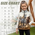 thumbnail image 6 of chaqlin Girls Fleece Vest Size 5-6 Running Horse Zipper Sleeveless Coat for Boys Ligntweight Full Zip Vest Jackets with Pockets Kids Sports Hiking Outfits, 6 of 6