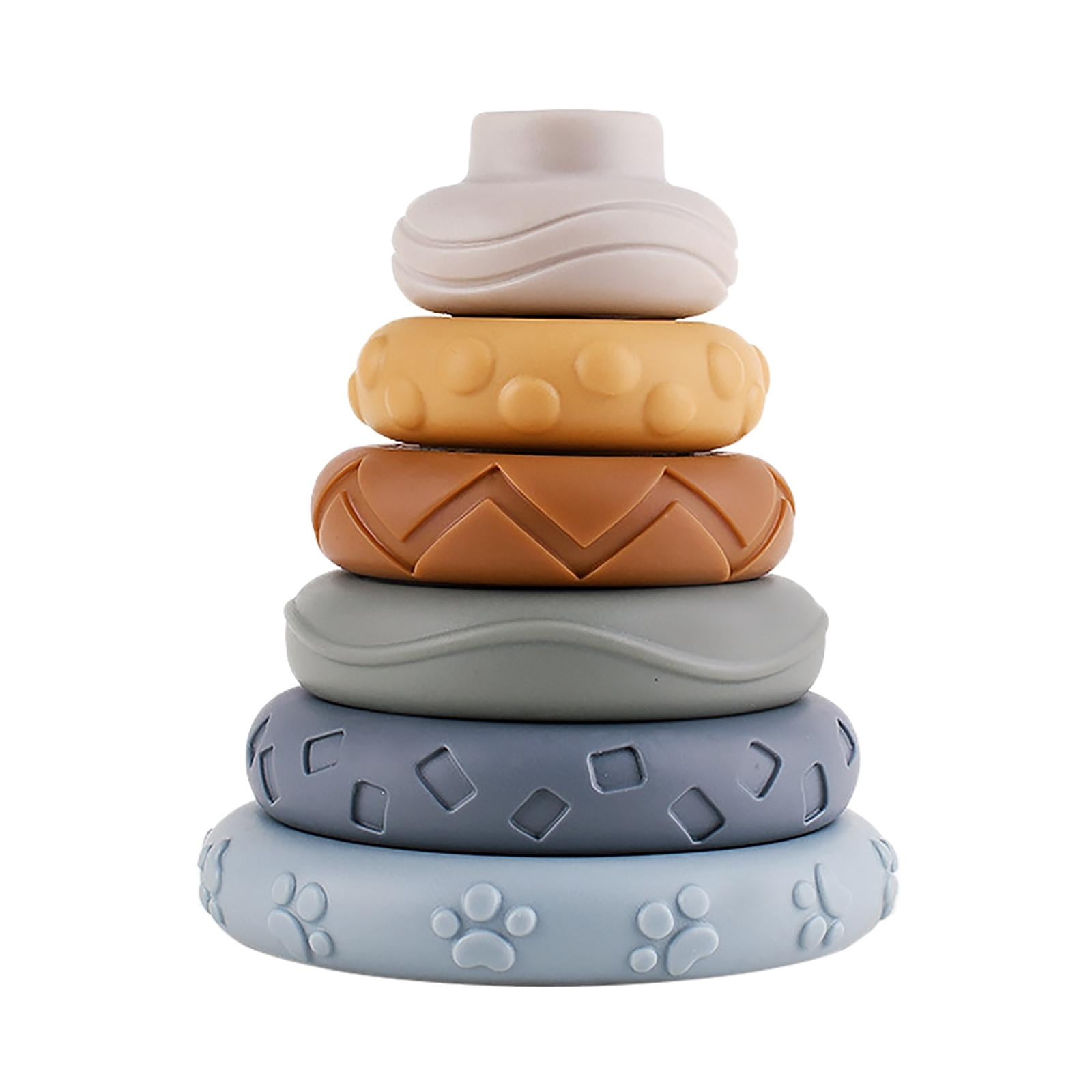 Baby Stacking Rings Sensory Toy Stacking Circles for 618 Months