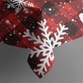 thumbnail image 5 of Red and Black Christmas Snowflake Pattern Square Tablecloth,Waterproof Square Table Cover,Wipeable Spillproof Washable Table Cover for Home Kitchen Party Decor 42"X42"(107x107cm), 5 of 6
