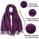 thumbnail image 3 of Bufanda y chal de pashmina de lana para mujeres y hombres, chal de pashmina, manta para bodas, fiestas y niñas, bufandas grandes y suaves., 3 of 5