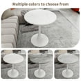 thumbnail image 3 of Dining Tables Marble-Top Round Side Table with Tapered Pedestal Base, Ideal for Living Room, Modern Minimalist Design,Modern Dining Tables, 3 of 8