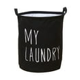 thumbnail image 3 of Xuniizn Laundry Basket, Collapsible Laundry Hamper & Large Storage Bin - Foldable Laundry Baskets with Handles, Space-Saving Laundry Hamper for Home, Dorm, Office, 60%Cotton, 40%Linen, Black, 3 of 8