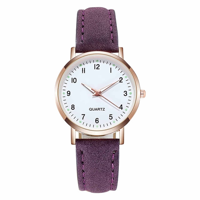 Reloj de cuarzo luminoso para mujer, reloj de cuero digital Reloj de cuarzo para mujer