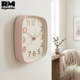 thumbnail image 4 of Reloj de Pared Cuadrado 21 cm Vintage Colores Pastel Silencioso rosa YC038467, 4 of 6