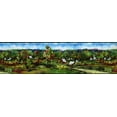 thumbnail image 2 of Concord Wallcoverings Wallpaper Border Nature Pattern Village Houses Autumn for Living Room Cottage, Green Red Blue White, 6.75 Inches by 15 Feet 00029174, 2 of 4