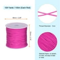 thumbnail image 2 of Uxcell 1mm Nylon Satin Cord 109 Yards Bracelet String Beading Thread, Purple Red, 2 of 7
