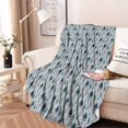 thumbnail image 2 of Light Blue Christmas Tree Pattern Round Blanket,Comfortable Soft Flannel Throw Blanket,All Season,Warm Lightweight Blankets for Sofa Bed Couch Living Room Chair 60"x60", 2 of 5