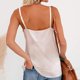 thumbnail image 4 of ICHUANYI Clearance Women's Fashion Casual Summer Sling Solid Color Sleeveless Lace V-Neck Top(Pink, XL) ICHUANYI WER2023081403468, 4 of 6