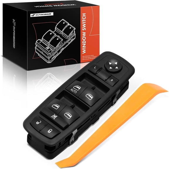 A-Premium 14 6 Pins Master Power Window Switch Compatible with 2017 2018 2019 2020 Dodge Journey, With Auto Up & Down, Front Left Driver Side, Replace# 68307001AA, 68307001AB